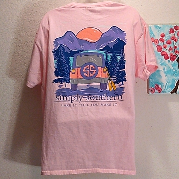 SIMPLY SOUTHERN 'LAKE IT TILL YOU MAKE IT' TEE - Picture 2 of 6